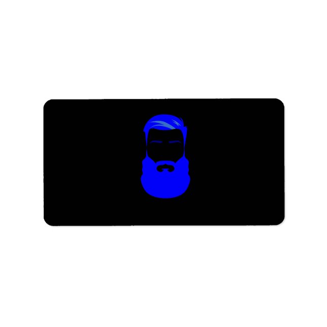 Blaue Beard-Etiketten Adressaufkleber (Vorne)