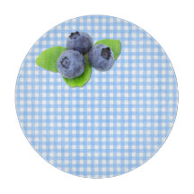Blaue Beeren auf Gingham