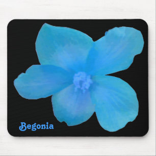Blaue Begonia individuell anpassbare Mousepad