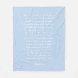 Blaue benutzerdefinierte Gedicht-Song-Lyrik-Zitat Fleecedecke