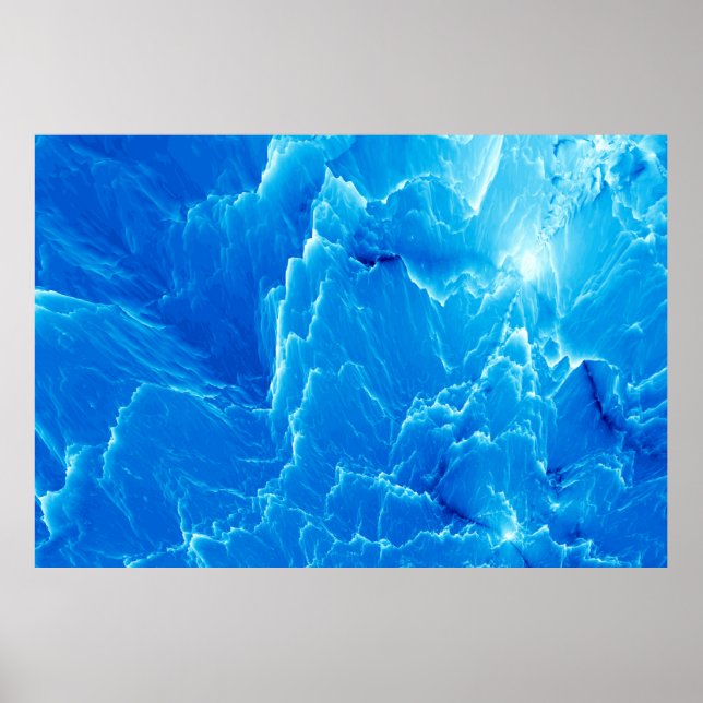 Blaue Berge. Fraktal Poster (Vorne)