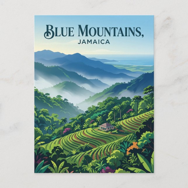 Blaue Berge Jamaika Postkarte (Vorderseite)