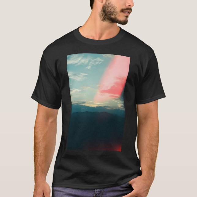 Blaue Berge Lang T-Shirt (Vorderseite)