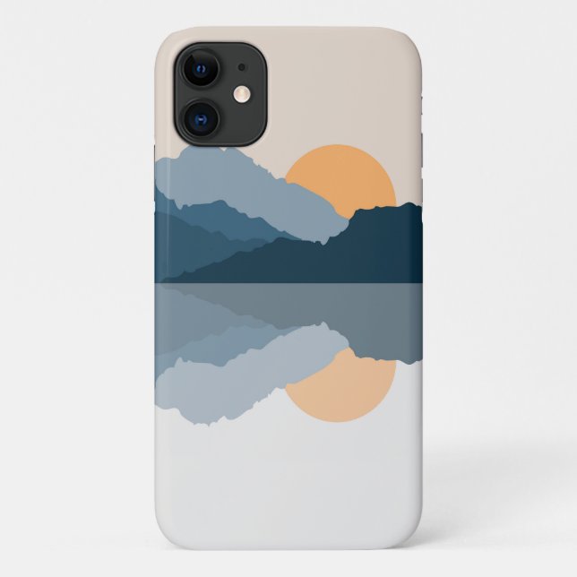 Blaue Berge reflektiert im See Case-Mate iPhone Hülle (Rückseite)