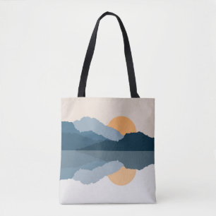 Blaue Berge reflektiert im See Tasche