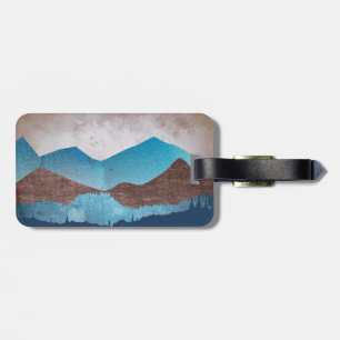 Blaue Bergspitzen Gepäckanhänger