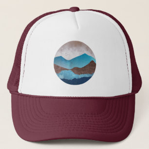 Blaue Bergspitzen Truckerkappe