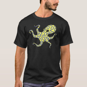 Blaue beringte Krake T-Shirt