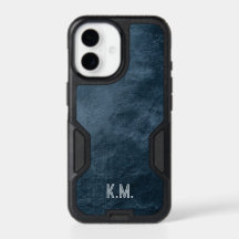 Blaue Betontextur + Initialen