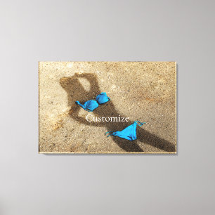 Blaue Bikinistrand Sand Thunder_Cove Leinwanddruck