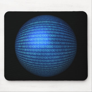 Blaue binäre Logik Mousepad
