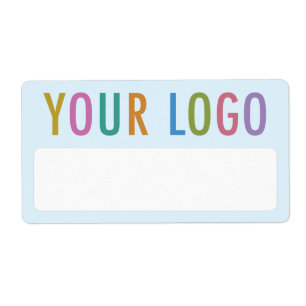 Blaue Blank-Namen-Aufkleber mit Logo-Label-Etikett