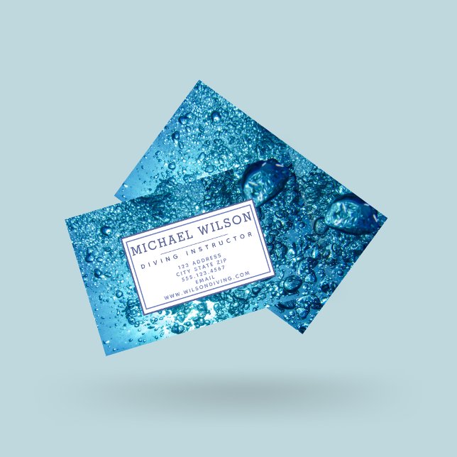 Blaue Bläschen - Tauchlehrer Visitenkarte (Von Creator hochgeladen)