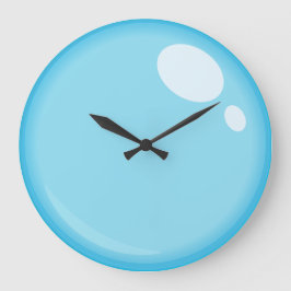 Blaue Blase im Badezimmer Uhr