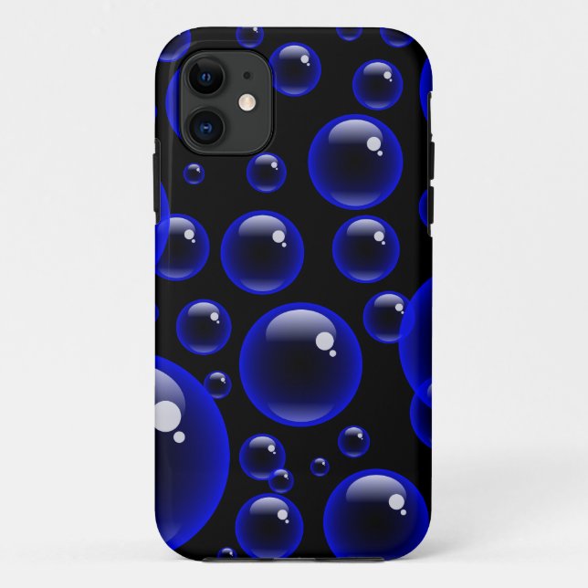 Blaue Blasen Case-Mate iPhone Hülle (Rückseite)
