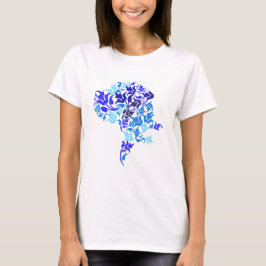 Blaue Blätter Great Dane T-Shirt