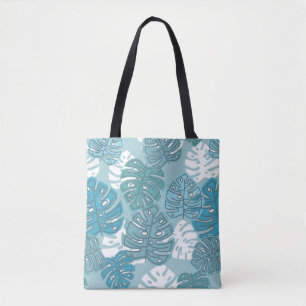 Blaue Blätter Tasche