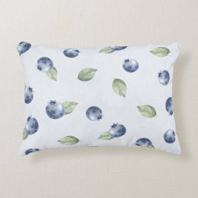 Blaue Blaubeeren Frucht   Dekokissen (Vorderseite)