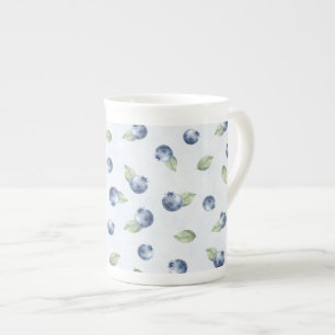 Blaue Blaubeeren Frucht Prozellantasse