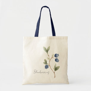 Blaue Blaubeeren Frucht Schmetterling Tragetasche