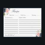 Blaue blaue blaue Rosa Blumenkarte Postkarte<br><div class="desc">Ein schönes rosa Rosa und marineblau Blume Design. Die Merkmale dieses Designs können personalisiert sein.</div>