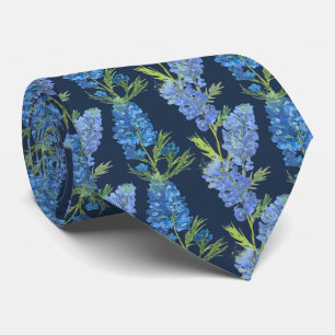 Blaue Blaue Blumen Texas Texanisch Floral  Krawatte