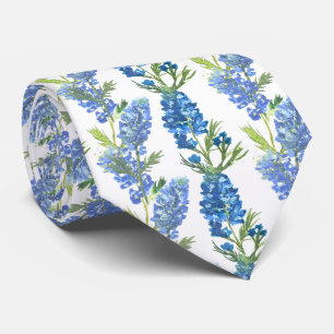 Blaue Blaue Blumen Texas Texanisch Floral  Krawatte