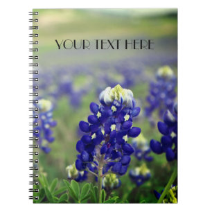 Blaue Blaue Blumen Texas Texanisch Floral  Notizblock