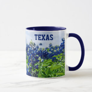 Blaue Blaue Blumen Texas Texanische Florale Tasse