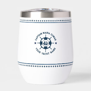 Blaue blaue Nautical Boat Wheel Blue Stars