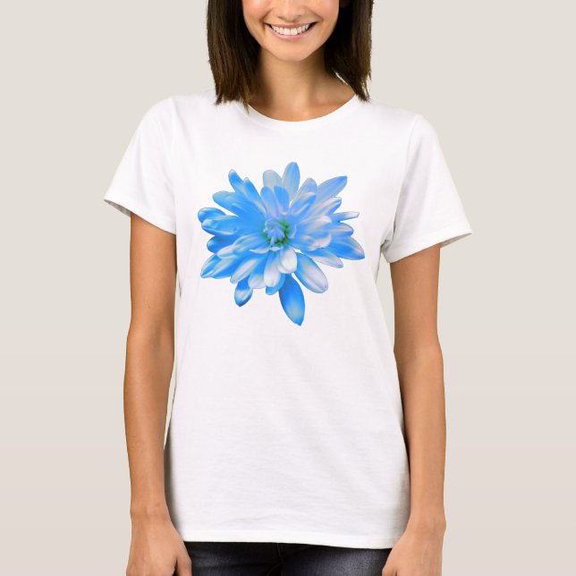 Blaue bläuliche Blume niedliche blaue Blume T-Shirt (Vorderseite)