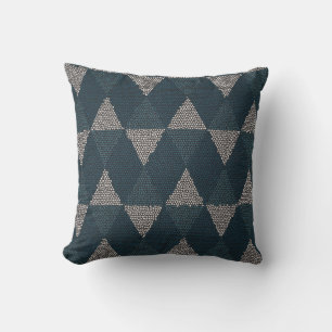 Blaue Bleiglas-Diamant Kissen
