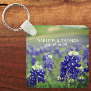 Blaue Bluebonnets-Blumen Texas Florale Hochzeit Schlüsselanhänger