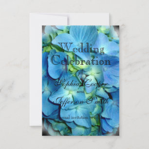 Blaue blühende Blume Blue Hydrangea Save The Date