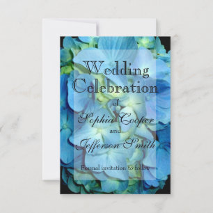 Blaue blühende Blume Blue Hydrangea Save The Date