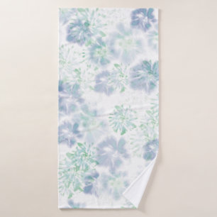 Blaue blühende Blume Blumenmuster Muster der blaue Badehandtuch