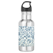 Blaue Blume 18 Unze. Edelstahl