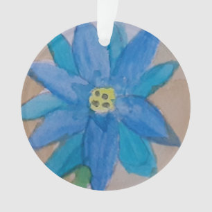 Blaue Blume Acrylic Ornament