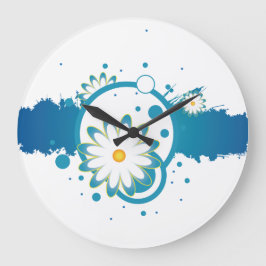 Blaue Blume - Anstrich der Klappenhalterung Große Wanduhr