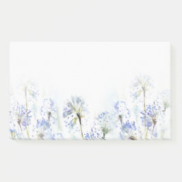 Blaue Blume Aquarellskizze Post-it Klebezettel