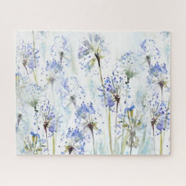 Blaue Blume Aquarellzeichnung