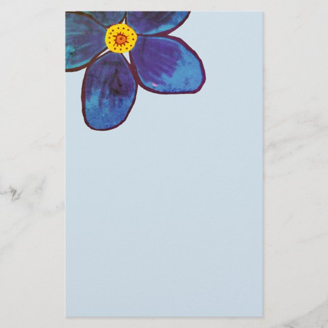 Blaue Blume Blossom Frühjahrsgeschichten Briefpapier (Vorderseite)