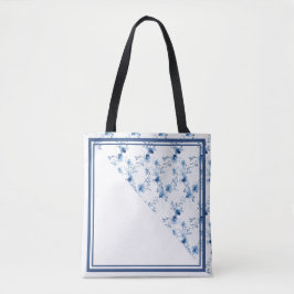 Blaue Blume blüht Tasche