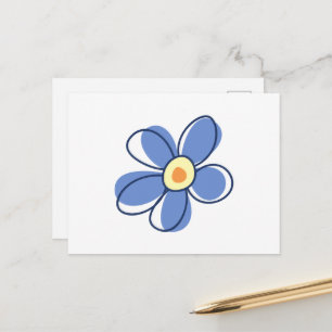 Blaue Blume, Blume Blossom, Blume im Blut Postkarte