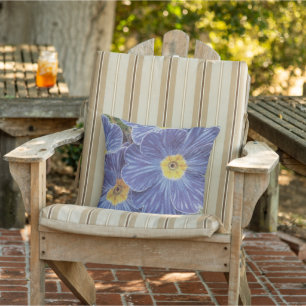 Blaue Blume Blumenthrowkissen im Freien für Garten Kissen Für Draußen
