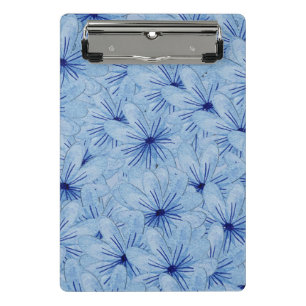 Blaue Blume Bouquet Mini Klemmbrett