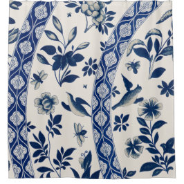 Blaue Blume Duschvorhang