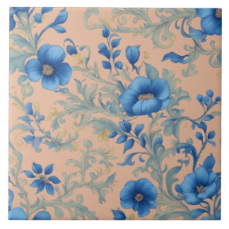 Blaue Blume Fliese