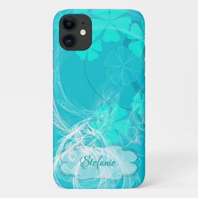 Blaue Blume/Fraktal Case-Mate iPhone Hülle (Rückseite)