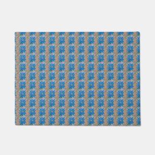Blaue Blume Fußmatte